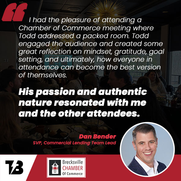 Brecksville Chamber of Commerce testimonial on Todd Bertsch Keynote Speaker