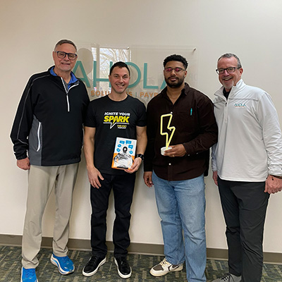 The Ahola team with Todd Bertsch