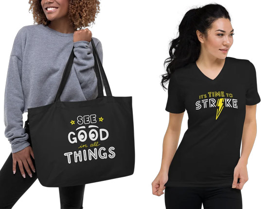 tote bag and tshirt