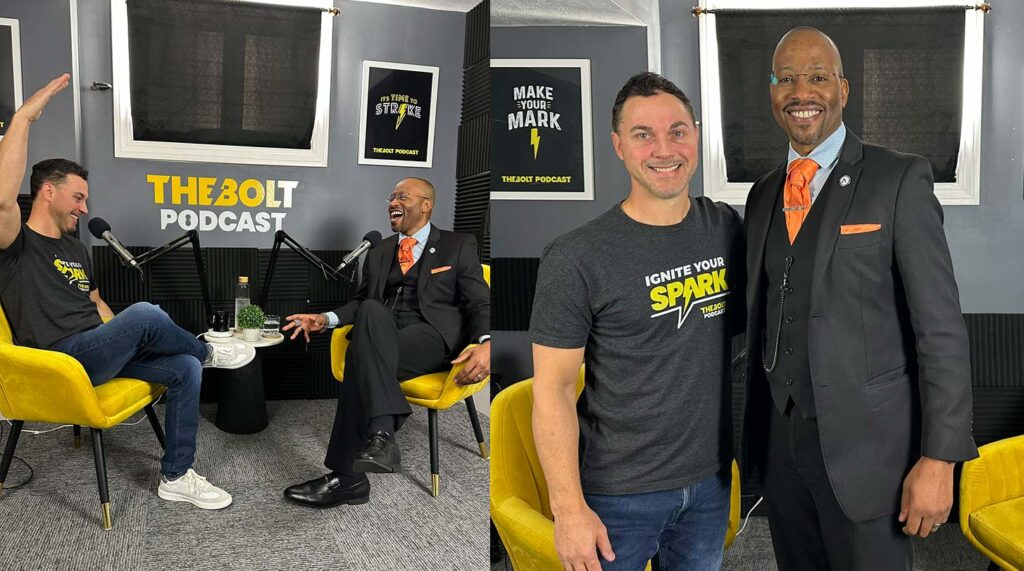 Todd Bertsch & Justin Hilton in the Bolt Podcast studio