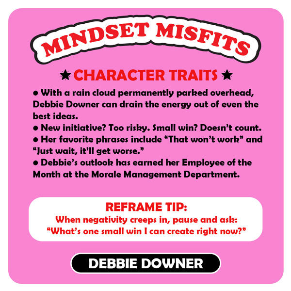 Mindset Misfits - Debbie Downer - Card Back