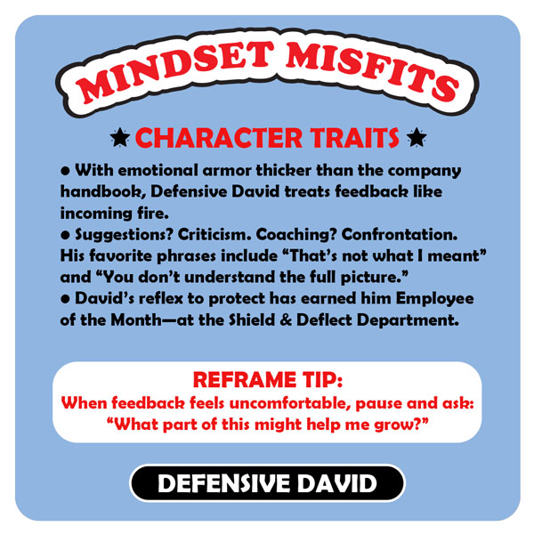 Mindset Misfits - Defensive David - Card Back