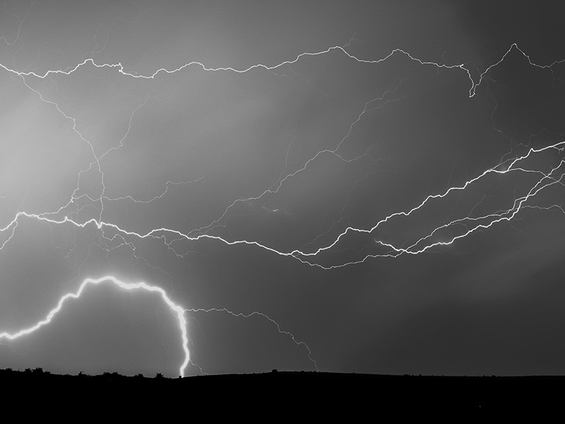 lightning in the sky