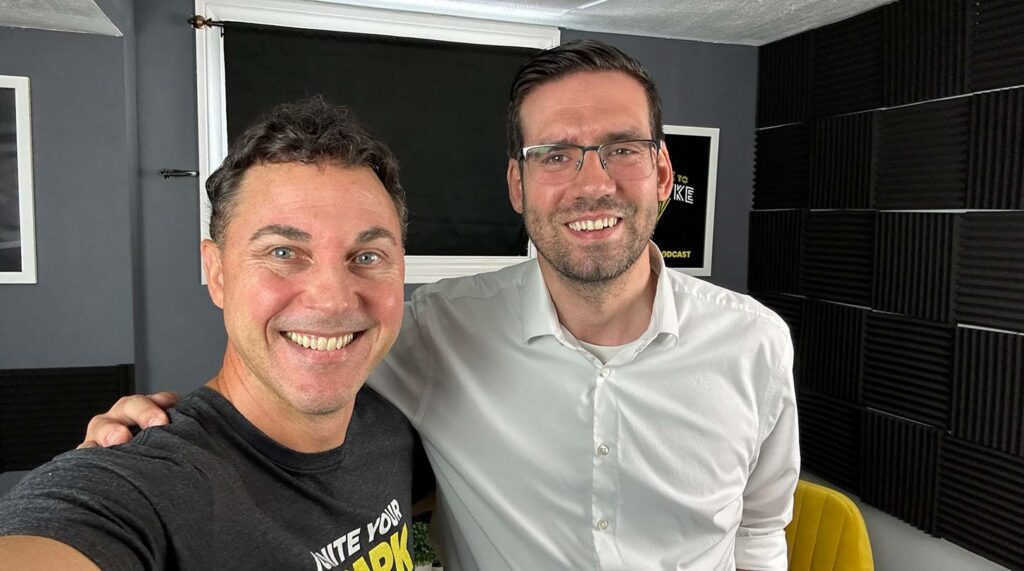 Todd Bertsch & Kyle Wells in the BOLT podcast studio